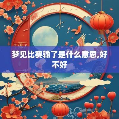 梦见比赛输了是什么意思,好不好