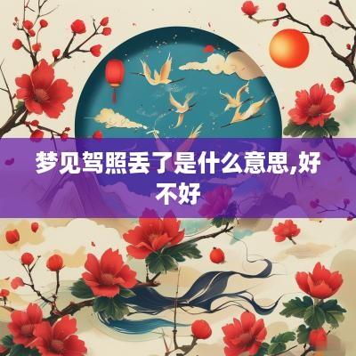 梦见驾照丢了是什么意思,好不好