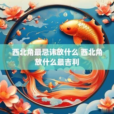 西北角最忌讳放什么 西北角放什么最吉利