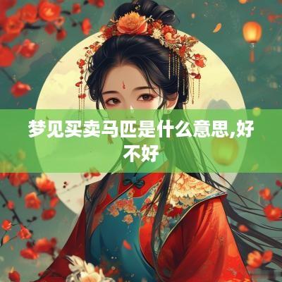 梦见买卖马匹是什么意思,好不好