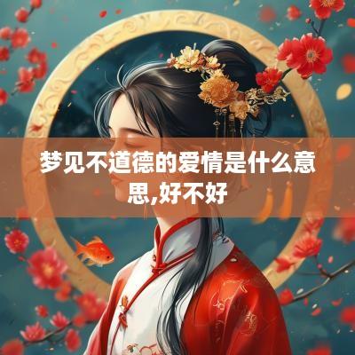 梦见不道德的爱情是什么意思,好不好
