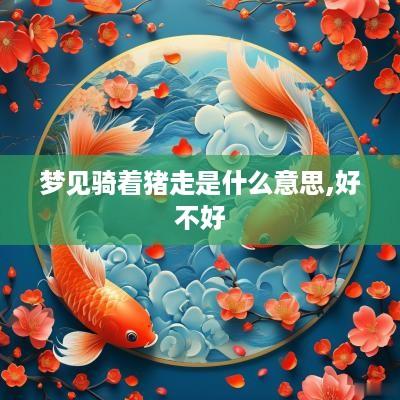 梦见骑着猪走是什么意思,好不好
