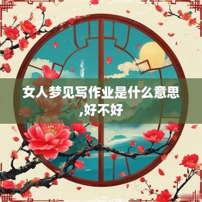 女人梦见写作业是什么意思,好不好