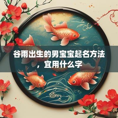 谷雨出生的男宝宝起名方法，宜用什么字