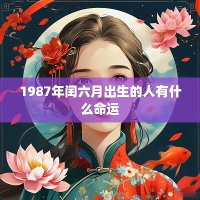 1987年闰六月出生的人有什么命运