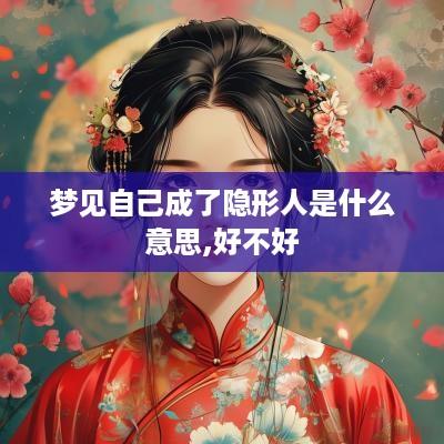 梦见自己成了隐形人是什么意思,好不好