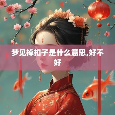 梦见掉扣子是什么意思,好不好