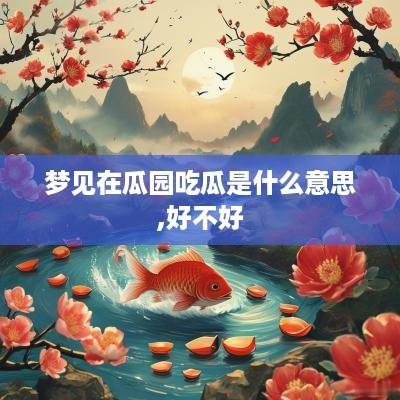 梦见在瓜园吃瓜是什么意思,好不好