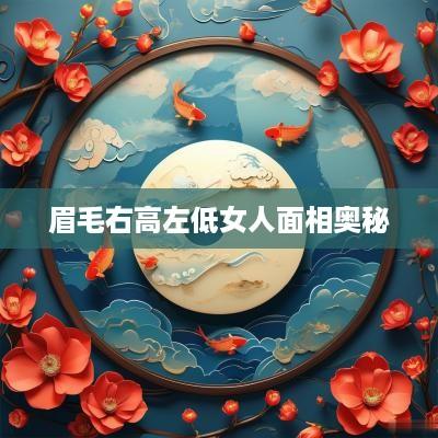 眉毛右高左低女人面相奥秘