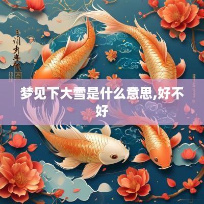 梦见下大雪是什么意思,好不好