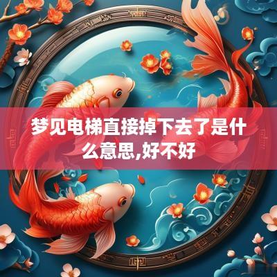 梦见电梯直接掉下去了是什么意思,好不好