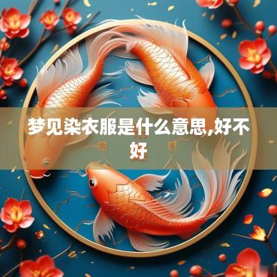 梦见染衣服是什么意思,好不好