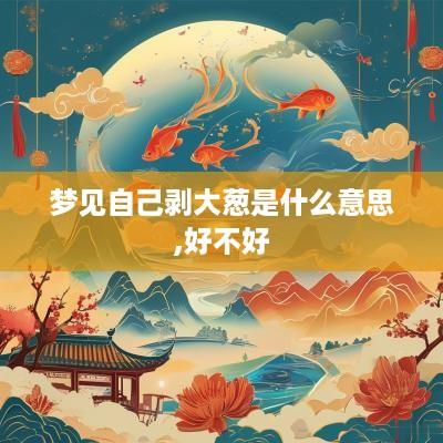 梦见自己剥大葱是什么意思,好不好