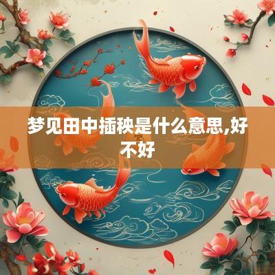梦见田中插秧是什么意思,好不好