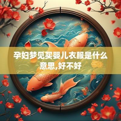 孕妇梦见买婴儿衣服是什么意思,好不好