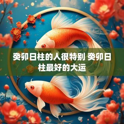 癸卯日柱的人很特别 癸卯日柱最好的大运