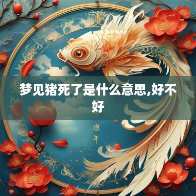 梦见猪死了是什么意思,好不好