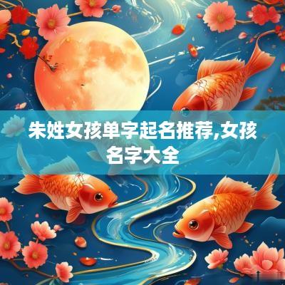 朱姓女孩单字起名推荐,女孩名字大全