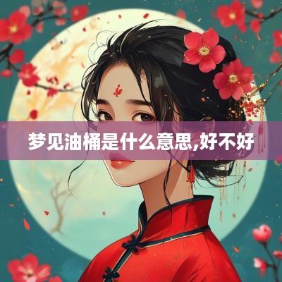 梦见油桶是什么意思,好不好