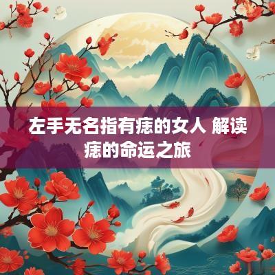 左手无名指有痣的女人 解读痣的命运之旅