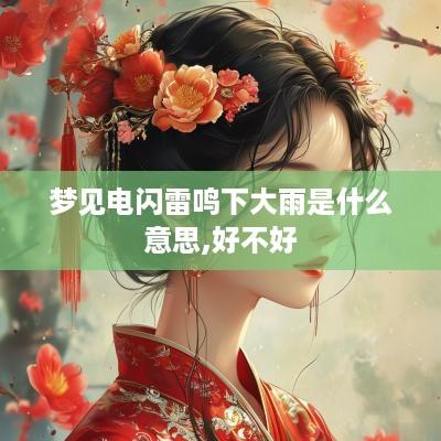 梦见电闪雷鸣下大雨是什么意思,好不好