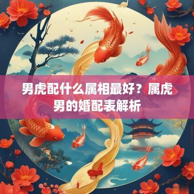 男虎配什么属相最好？属虎男的婚配表解析