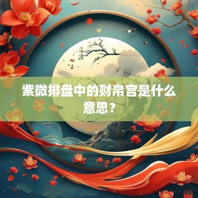 紫微排盘中的财帛宫是什么意思？