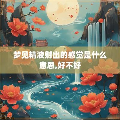 梦见精液射出的感觉是什么意思,好不好