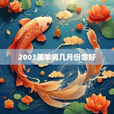 2003属羊男几月份命好