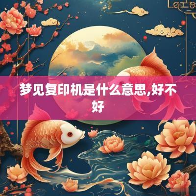 梦见复印机是什么意思,好不好