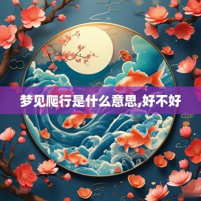 梦见爬行是什么意思,好不好