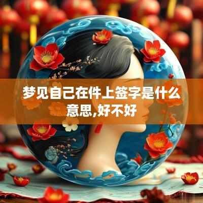 梦见自己在件上签字是什么意思,好不好