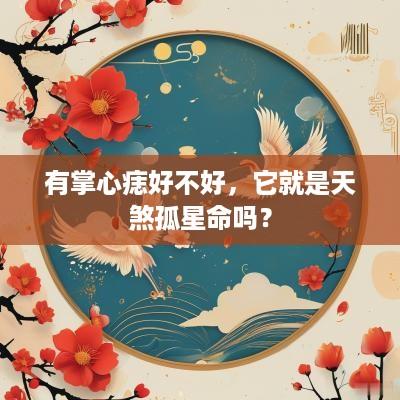 有掌心痣好不好，它就是天煞孤星命吗？