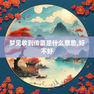 梦见收到传票是什么意思,好不好