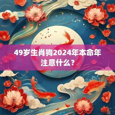 49岁生肖狗2025年本命年注意什么？