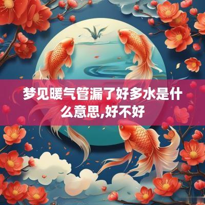 梦见暖气管漏了好多水是什么意思,好不好