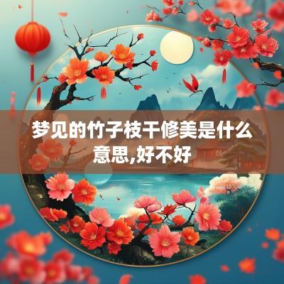 梦见的竹子枝干修美是什么意思,好不好