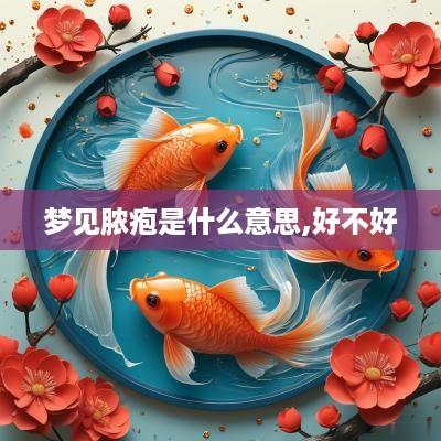 梦见脓疱是什么意思,好不好