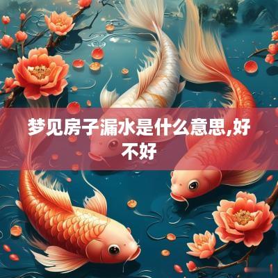 梦见房子漏水是什么意思,好不好