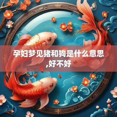 孕妇梦见猪和狗是什么意思,好不好