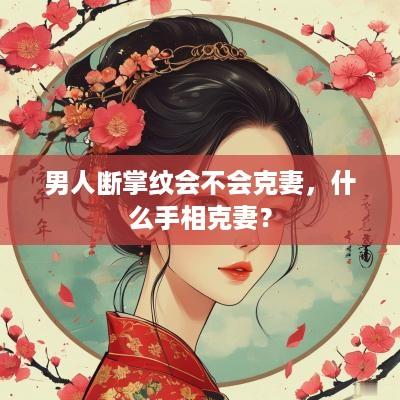 男人断掌纹会不会克妻，什么手相克妻？