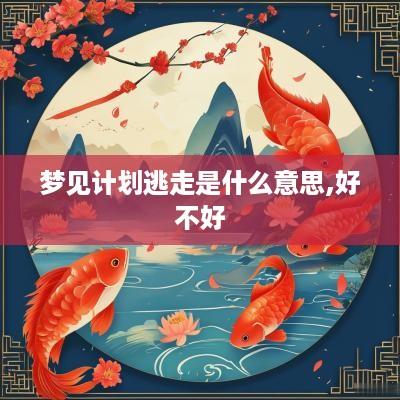 梦见计划逃走是什么意思,好不好
