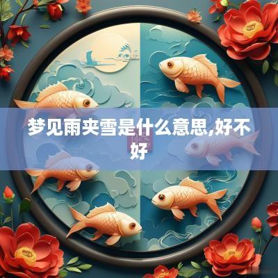 梦见雨夹雪是什么意思,好不好