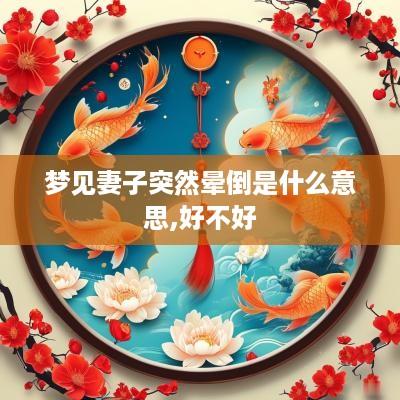 梦见妻子突然晕倒是什么意思,好不好