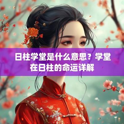 日柱学堂是什么意思？学堂在日柱的命运详解