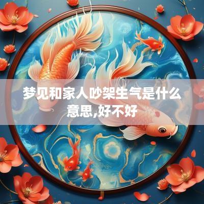 梦见和家人吵架生气是什么意思,好不好