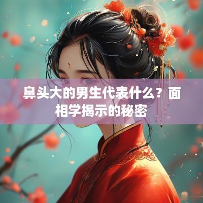 鼻头大的男生代表什么？面相学揭示的秘密