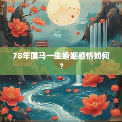 78年属马一生婚姻感情如何？