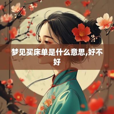 梦见买床单是什么意思,好不好