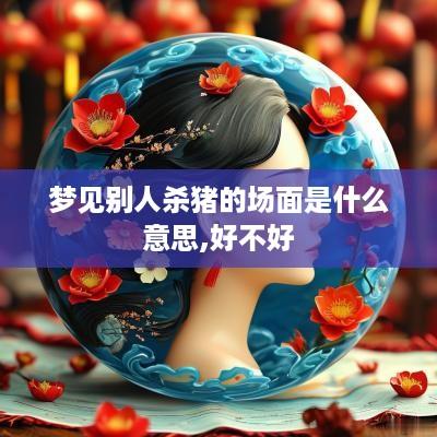 梦见别人杀猪的场面是什么意思,好不好